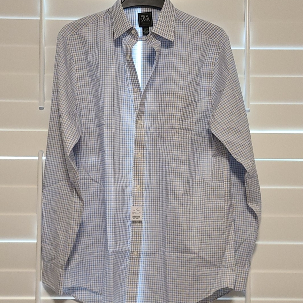 Traveler Collection Slim Fit Cotton White/Tan/Blue